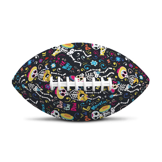 Day Of The Dead Mariachi Skeletons Print Rugby Ball
