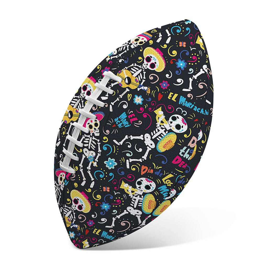 Day Of The Dead Mariachi Skeletons Print Rugby Ball