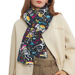 Day Of The Dead Mariachi Skeletons Print Scarf
