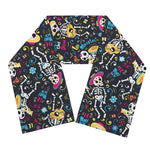 Day Of The Dead Mariachi Skeletons Print Scarf