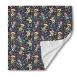 Day Of The Dead Mariachi Skeletons Print Silk Bandana