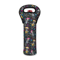 Day Of The Dead Mariachi Skeletons Print Single Neoprene Wine Tote