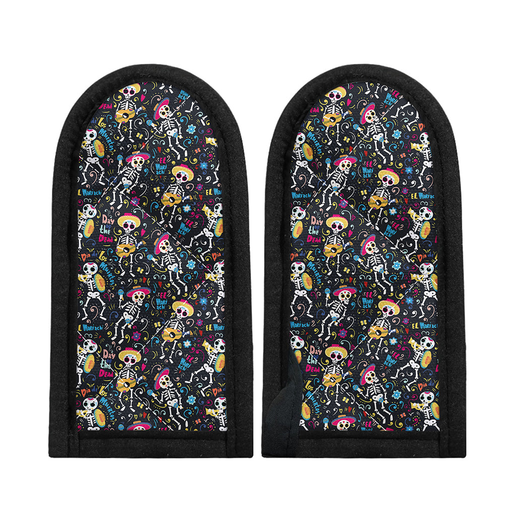 Day Of The Dead Mariachi Skeletons Print Skillet Handle Cover