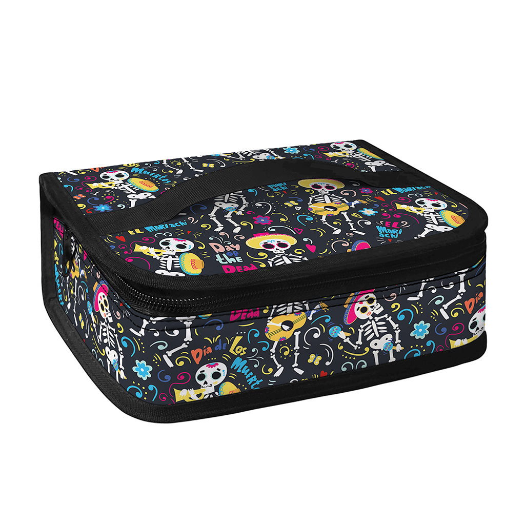 Day Of The Dead Mariachi Skeletons Print Small Lunch Bag