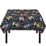 Day Of The Dead Mariachi Skeletons Print Tablecloth