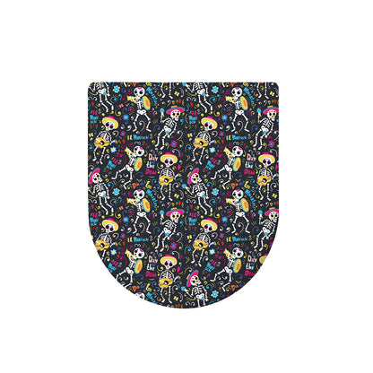 Day Of The Dead Mariachi Skeletons Print Toilet Lid Cover