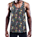 Day Of The Dead Mariachi Skeletons Print Men's Workout Tank Top