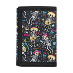 Day Of The Dead Mariachi Skeletons Print Trifold Wallet