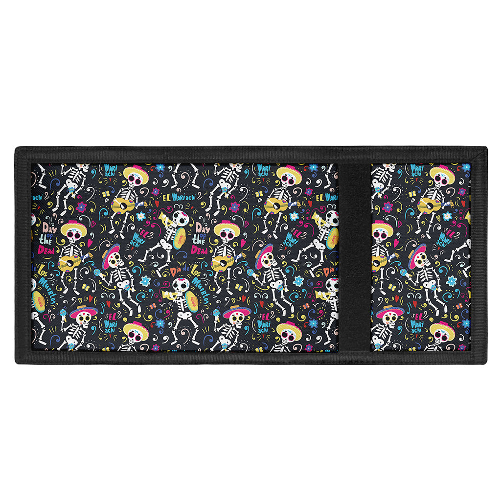 Day Of The Dead Mariachi Skeletons Print Trifold Wallet