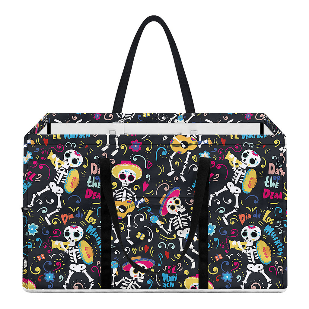 Day Of The Dead Mariachi Skeletons Print Utility Tote Bag