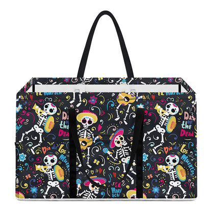 Day Of The Dead Mariachi Skeletons Print Utility Tote Bag
