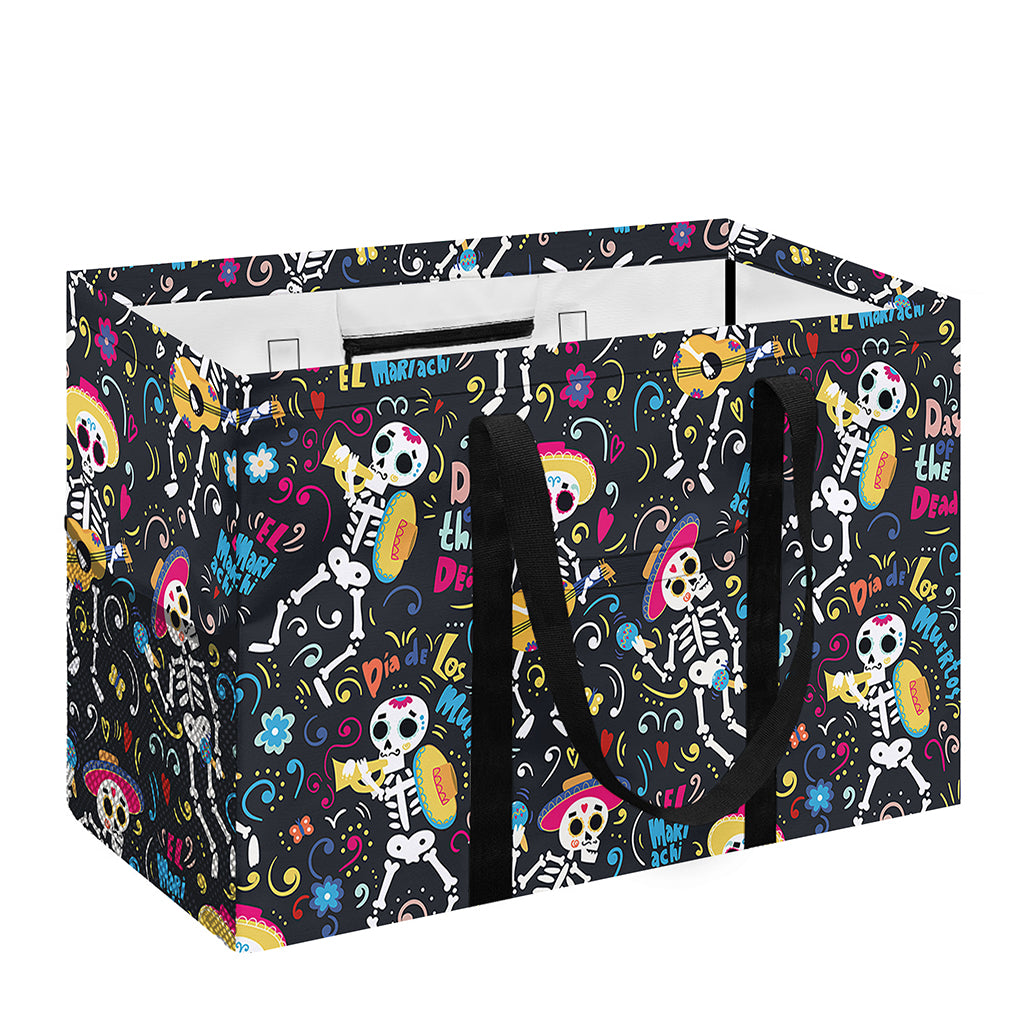 Day Of The Dead Mariachi Skeletons Print Utility Tote Bag