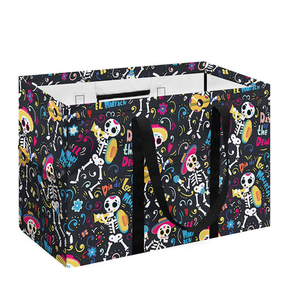 Day Of The Dead Mariachi Skeletons Print Utility Tote Bag