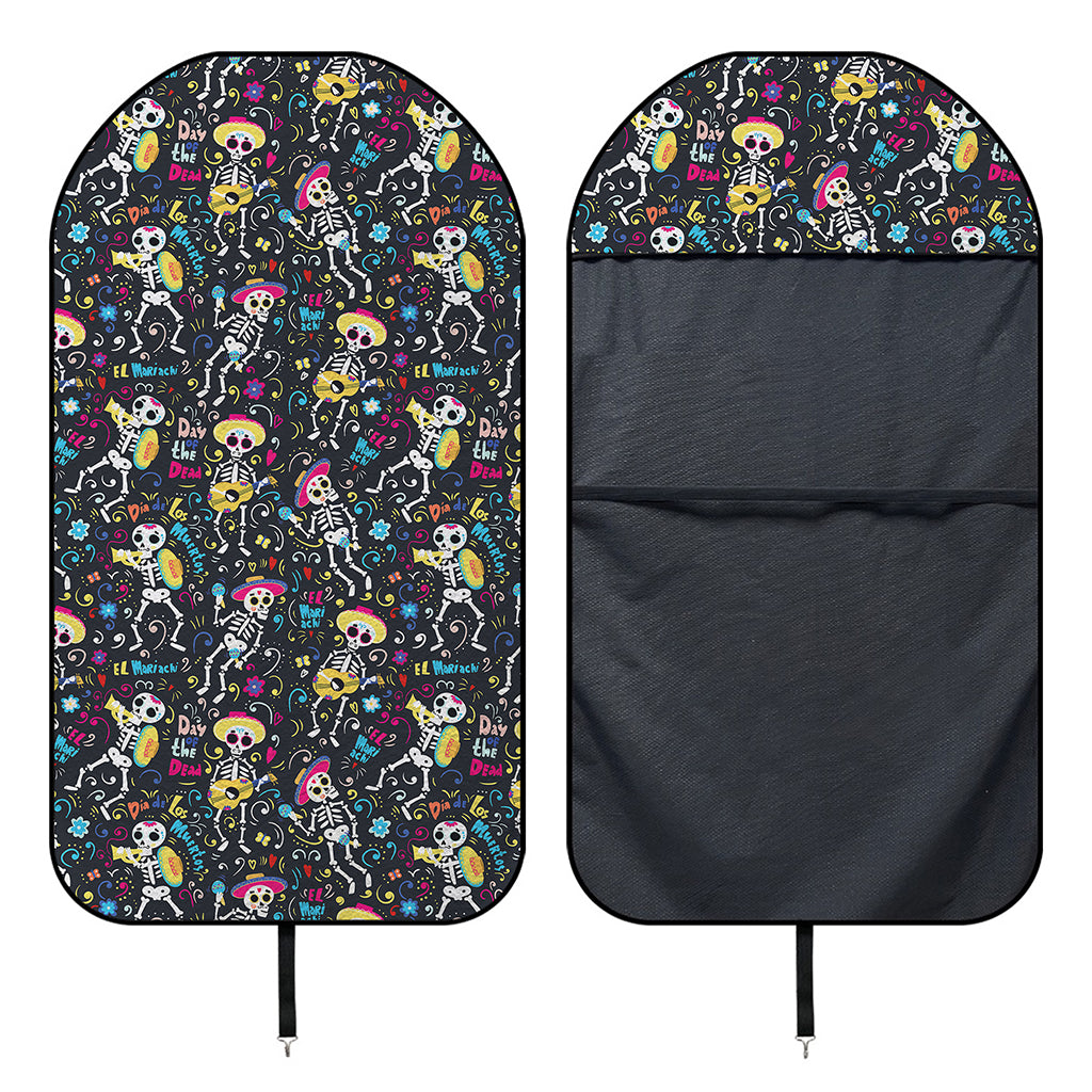 Day Of The Dead Mariachi Skeletons Print Waterproof Car Seat Cover