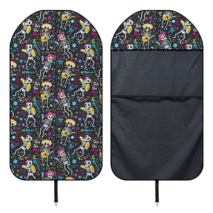 Day Of The Dead Mariachi Skeletons Print Waterproof Car Seat Cover