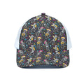 Day Of The Dead Mariachi Skeletons Print White Mesh Trucker Hat