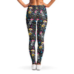 Day Of The Dead Mariachi Skeletons Print Women's Leggings
