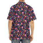 Day Of The Dead Skeleton Pattern Print Aloha Shirt