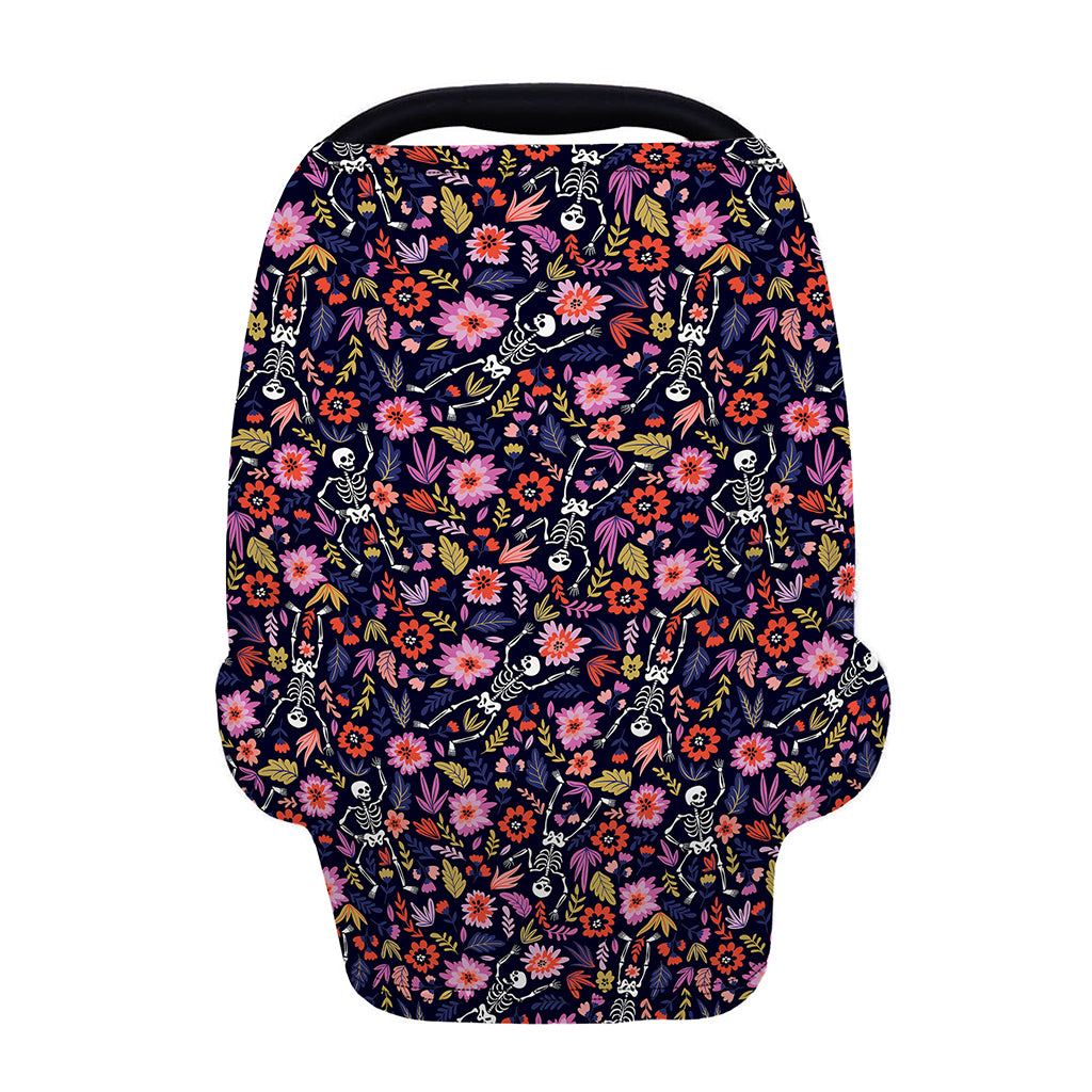 Day Of The Dead Skeleton Pattern Print Baby Seat Cover