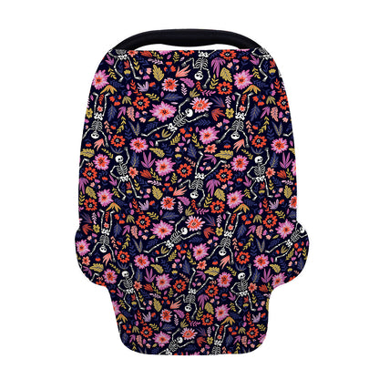 Day Of The Dead Skeleton Pattern Print Baby Seat Cover