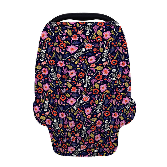 Day Of The Dead Skeleton Pattern Print Baby Seat Cover