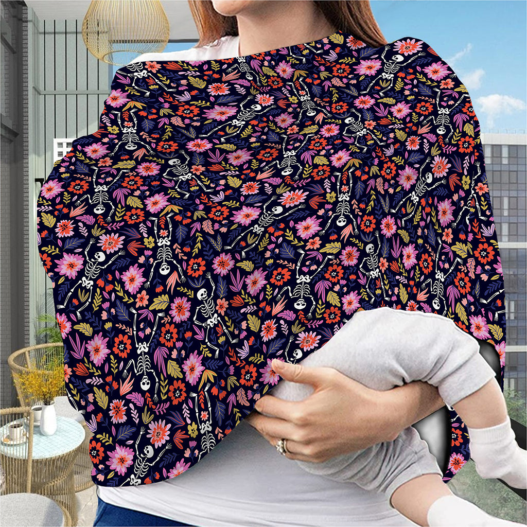 Day Of The Dead Skeleton Pattern Print Baby Seat Cover