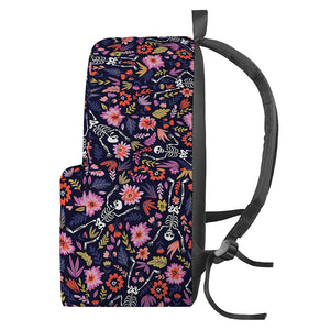 Day Of The Dead Skeleton Pattern Print Backpack