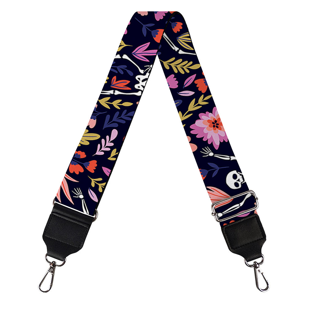 Day Of The Dead Skeleton Pattern Print Bag Strap