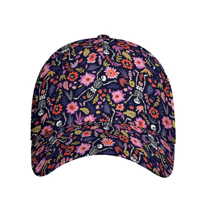 Day Of The Dead Skeleton Pattern Print Baseball Cap