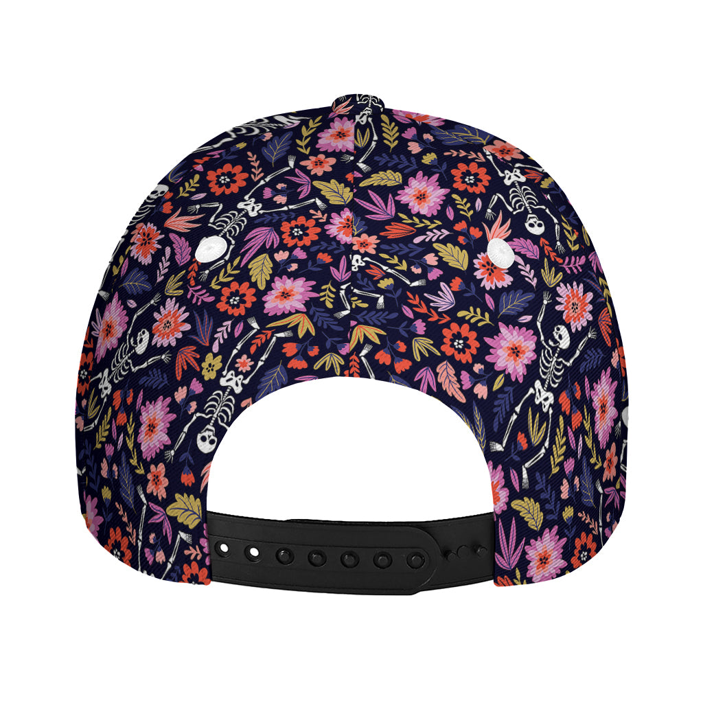 Day Of The Dead Skeleton Pattern Print Baseball Cap