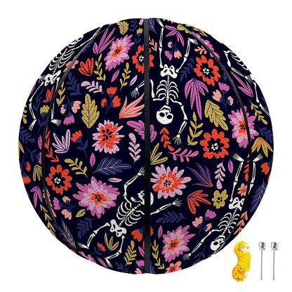 Day Of The Dead Skeleton Pattern Print Basketball