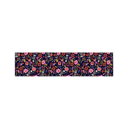 Day Of The Dead Skeleton Pattern Print Bed Runner