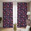 Day Of The Dead Skeleton Pattern Print Blackout Pencil Pleat Curtains