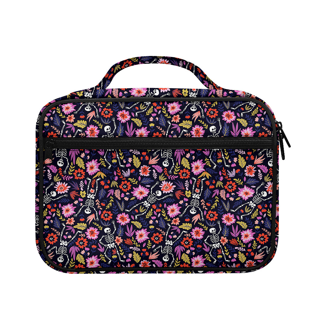 Day Of The Dead Skeleton Pattern Print Briefcase Bible Bag