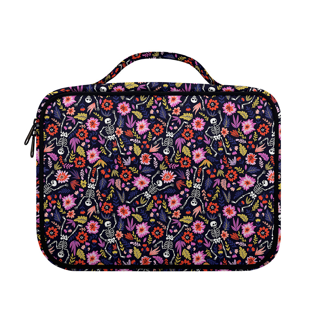 Day Of The Dead Skeleton Pattern Print Briefcase Bible Bag