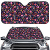 Day Of The Dead Skeleton Pattern Print Car Windshield Sun Shade