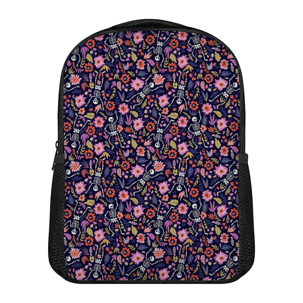 Day Of The Dead Skeleton Pattern Print Casual Backpack