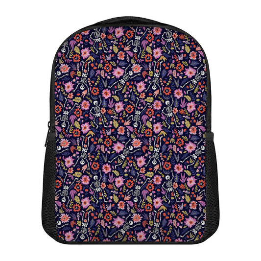 Day Of The Dead Skeleton Pattern Print Casual Backpack