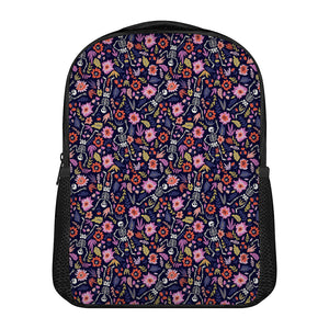 Day Of The Dead Skeleton Pattern Print Casual Backpack