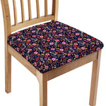 Day Of The Dead Skeleton Pattern Print Chair Cushion Cover