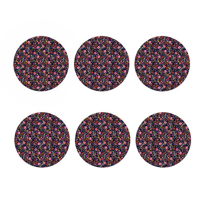 Day Of The Dead Skeleton Pattern Print Coaster Set