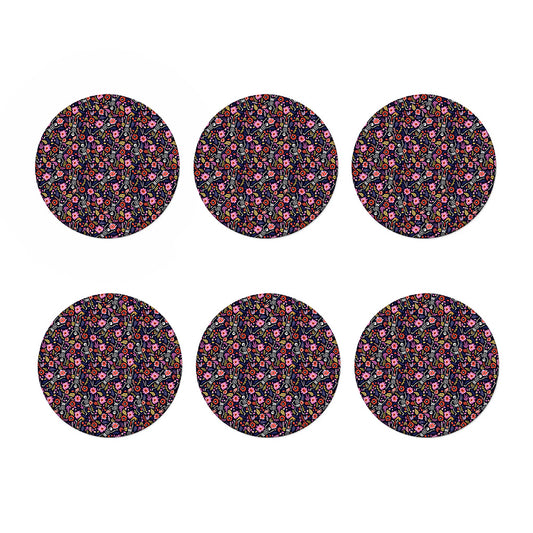Day Of The Dead Skeleton Pattern Print Coaster Set