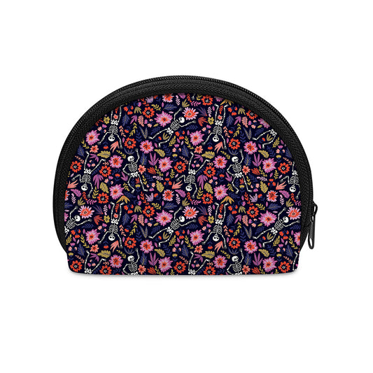 Day Of The Dead Skeleton Pattern Print Coin Purse