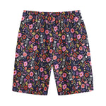 Day Of The Dead Skeleton Pattern Print Cotton Shorts