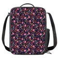 Day Of The Dead Skeleton Pattern Print Crossbody Lunch Bag