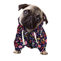 Day Of The Dead Skeleton Pattern Print Dog Zip Up Hoodie