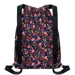 Day Of The Dead Skeleton Pattern Print Drawstring Backpack