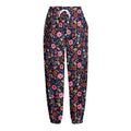 Day Of The Dead Skeleton Pattern Print Fleece Lined Knit Pants