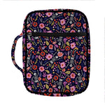 Day Of The Dead Skeleton Pattern Print Front Pocket Bible Bag