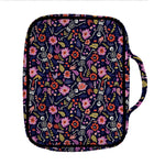 Day Of The Dead Skeleton Pattern Print Front Pocket Bible Bag